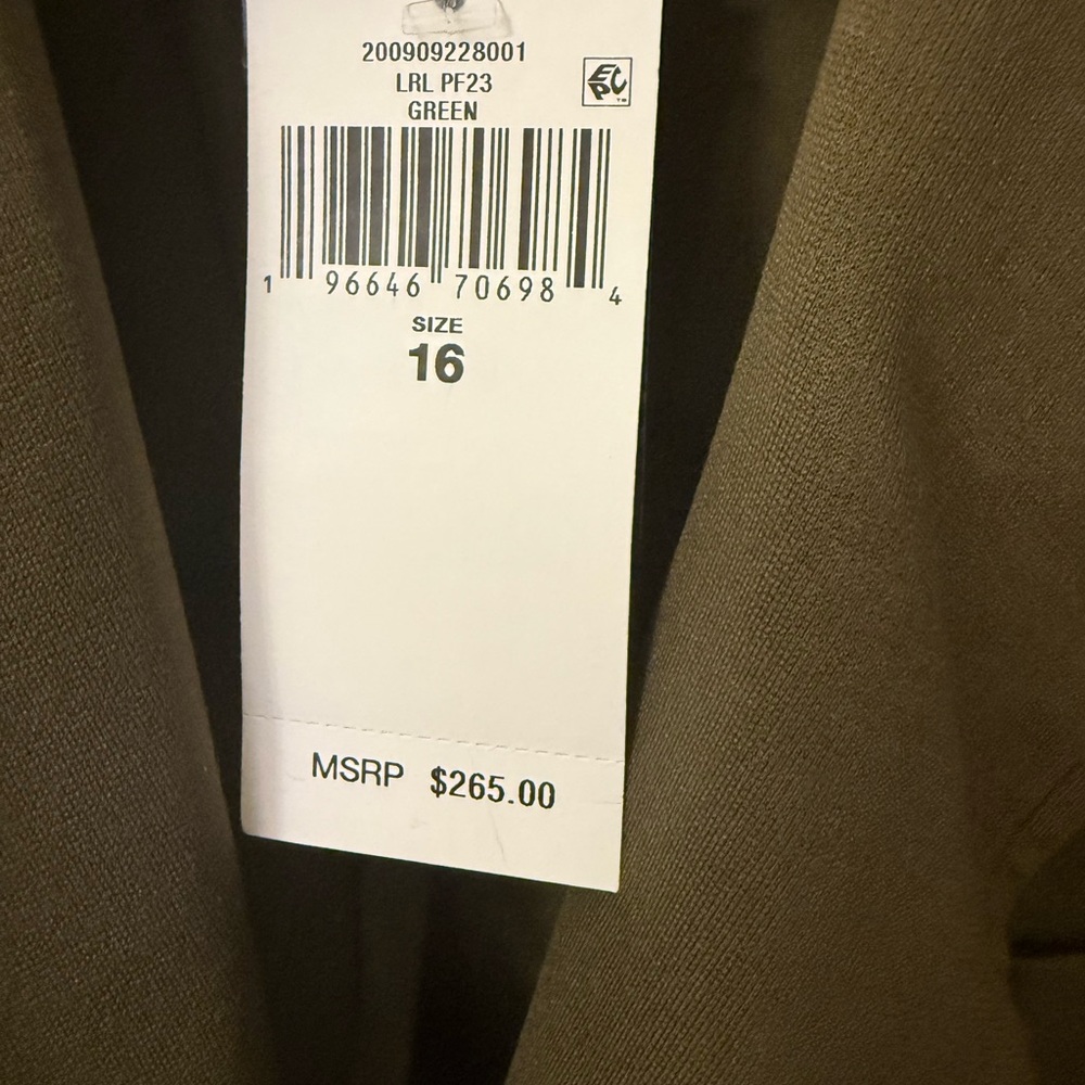 Ralph Lauren Olive Green Crest Patch Blazer - Picture 3 of 4